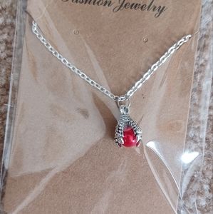 Claw necklace with bead